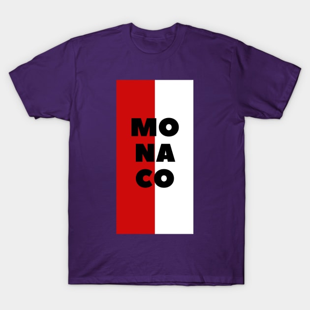 Monaco City in Monaco Flag Vertical T-Shirt by aybe7elf